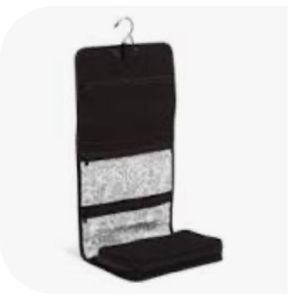 Vera Bradley Hanging Toiletry Bag/Organizer/Black/Used Good